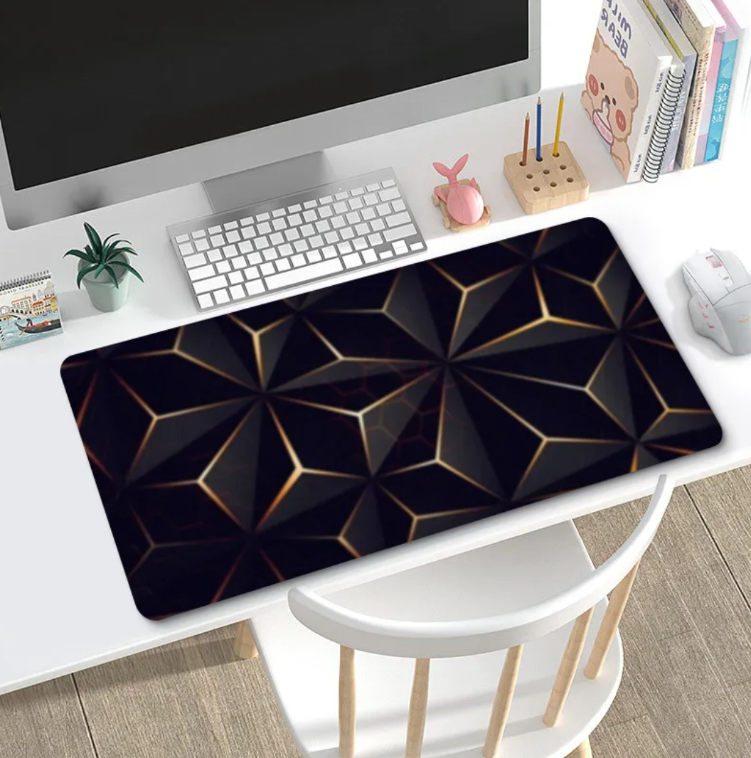 Extended Gaming Mouse Pad with Line Design